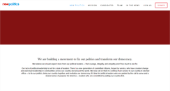 Desktop Screenshot of newpolitics.org